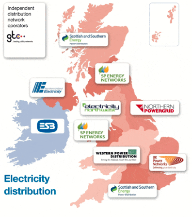 Map of Electricity Distribution Network